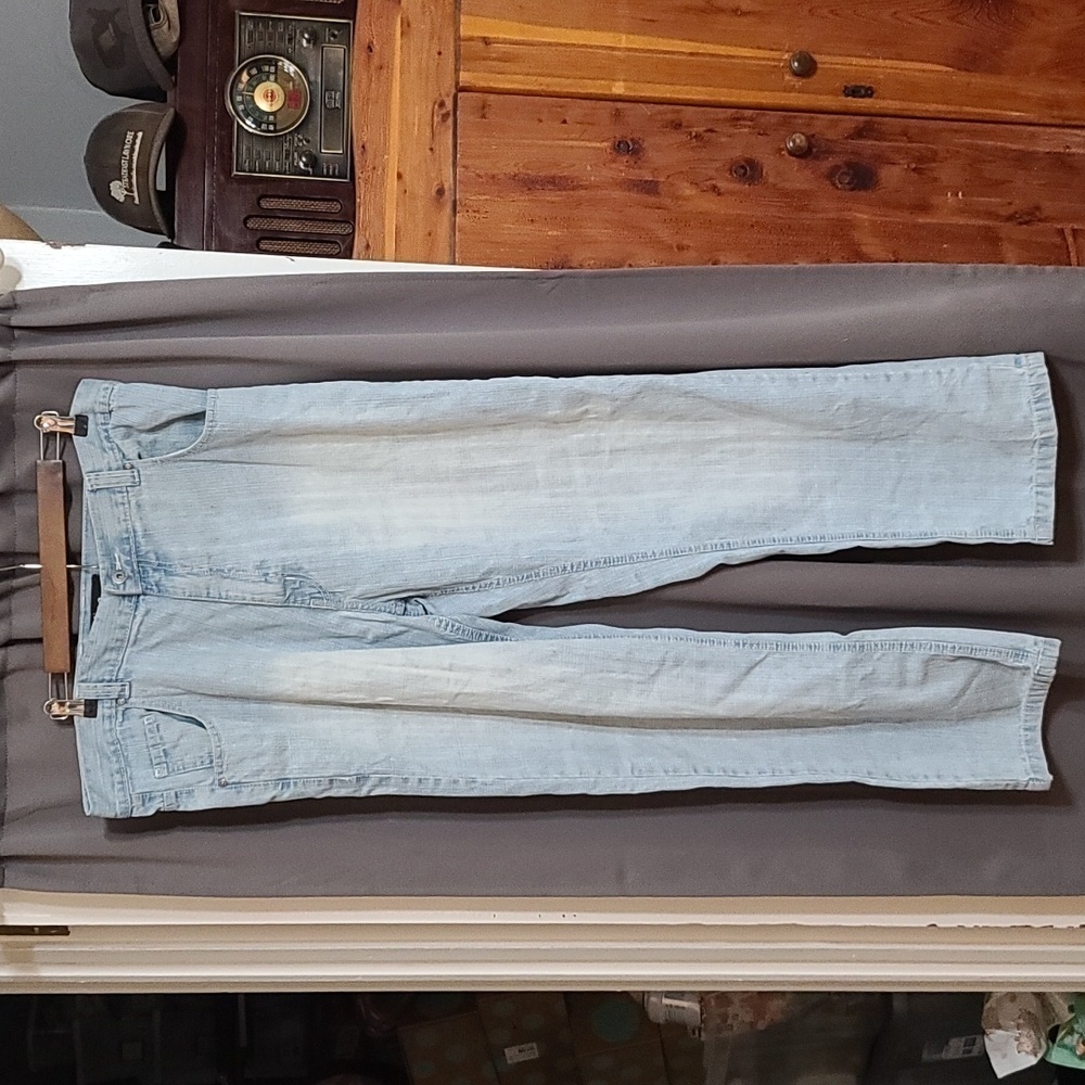 Ubug Mens Jeans Light Wash Baggy Wider Legs Relaxed Sz 38x32‎ EUC